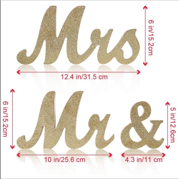 Beautiful Mr & Mrs Wedding Pieces - Picture 5 of 5
